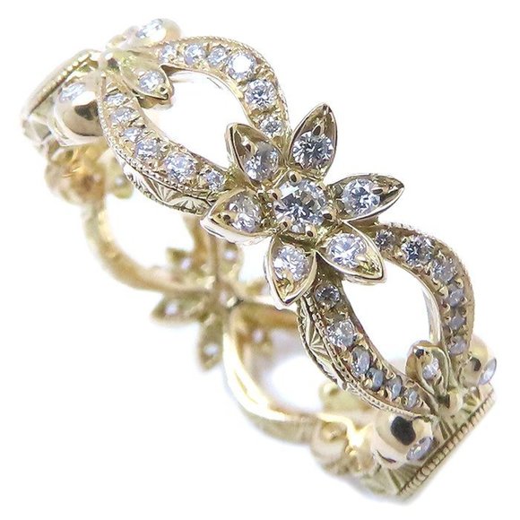 GUCCI 18k Gold Diamond Ring - Picture 1 of 9